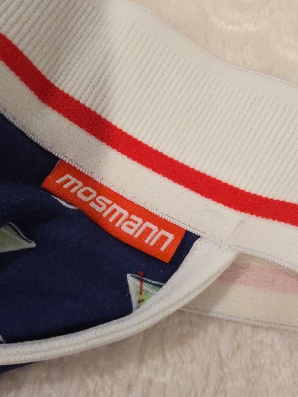 Mosmann Navy Martini-Print Men's Jockstrap - White Waistband - Picture 4 of 4